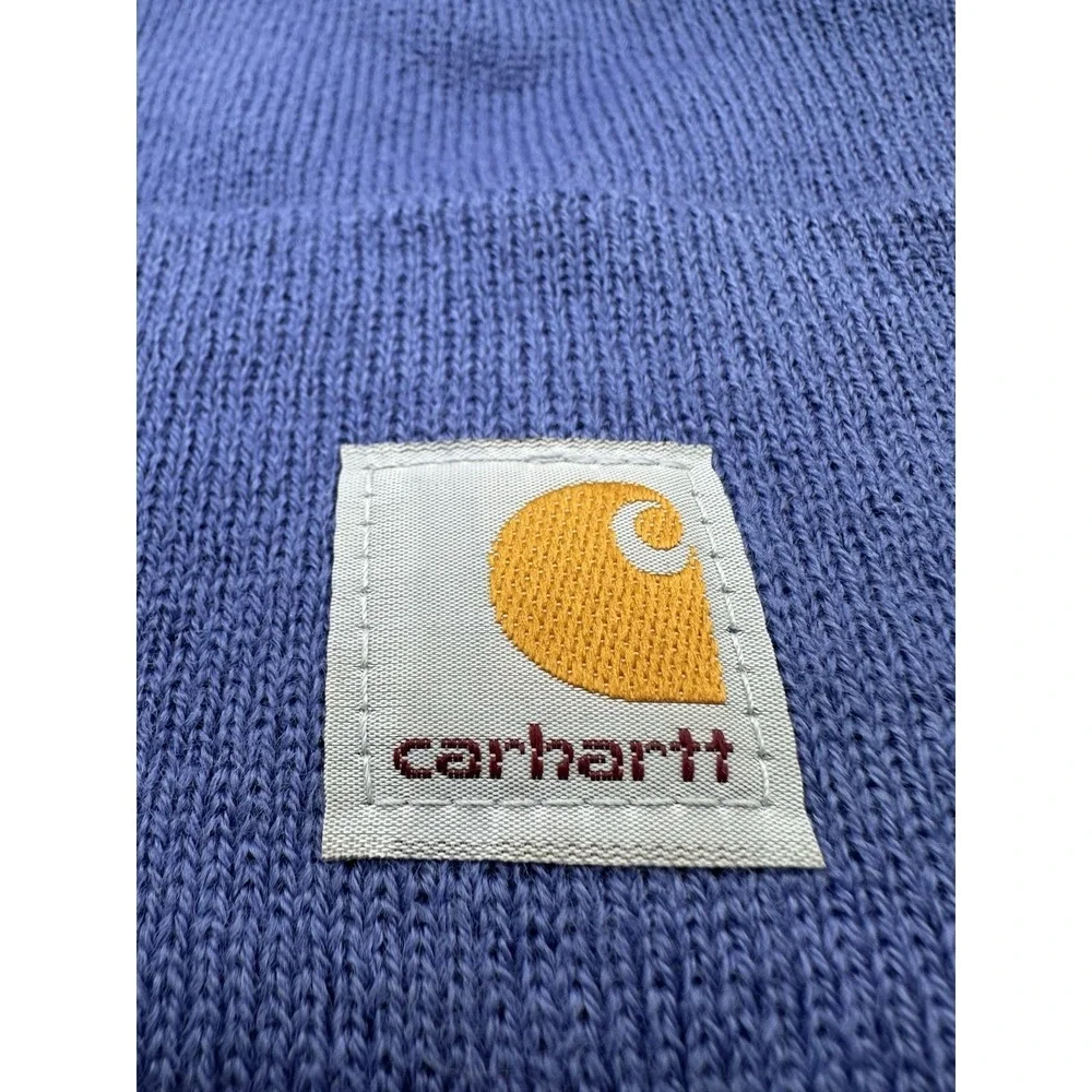 Carhartt Hat Beanie Youth One Size Purple Blue‎ Knit Stocking Cap Work Wear